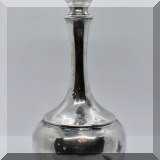 S07. Sterling silver decanter. Dented. - $135 